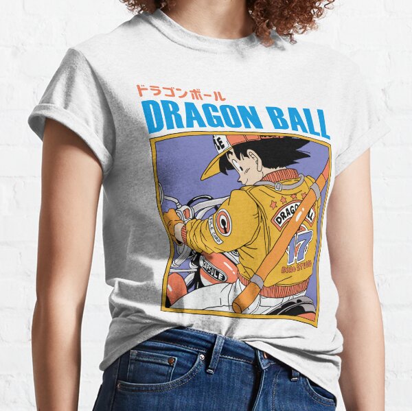 Goku Motorrad fahren - Dragon Ball Classic T-Shirt