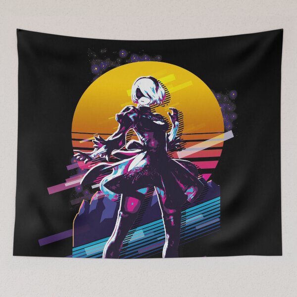 Item preview, NieR Automata - 2B *80s retro* designed and sold by MyRetroArt.