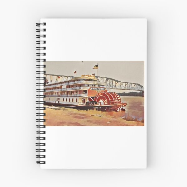 Item preview, Delta Queen Steamboat docked along the river designed and sold by Redhead1022.