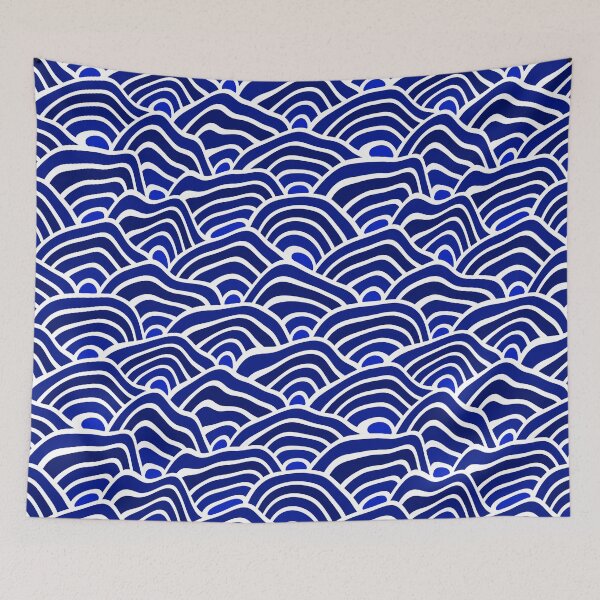Item preview, Blue Irregular Seigaiha designed and sold by Sybille-Yates.
