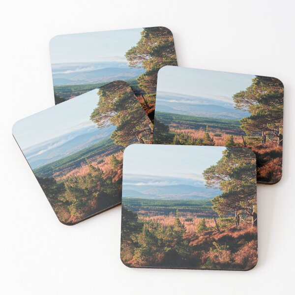 Item preview, Green and red forest in autumn in Scotland. Mountain View. designed and sold by kindtoearth.
