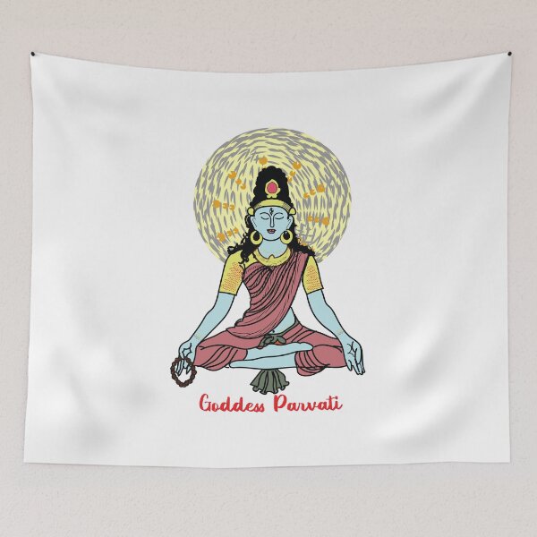 Item preview, Goddess Parvati, she  is the Hindu goddess of fertility, love, beauty, harmony, marriage, children, and devoted; as well as of divine strength and power. designed and sold by KARTICK DUTTA.