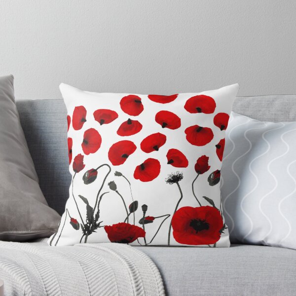 Artikelvorschau, Moderne schwarze und rote Blumen und Blumenblätter entworfen und verkauft von Blkstrawberry.