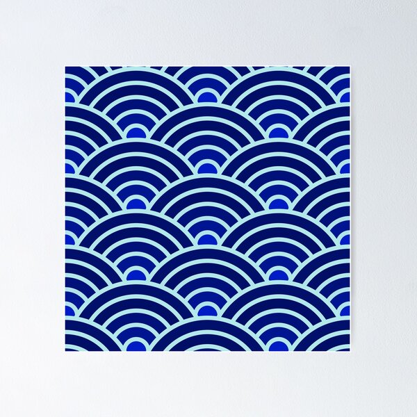 Item preview, Dark Blue Seigaiha designed and sold by Sybille-Yates.