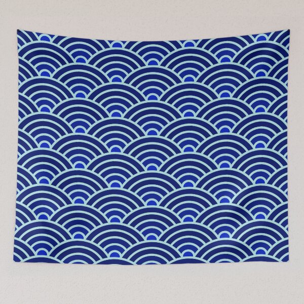 Item preview, Dark Blue Seigaiha designed and sold by Sybille-Yates.