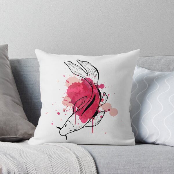 Aperçu de l'œuvre Aquarelle rose Koi créée et vendue par ElBeDesigns.