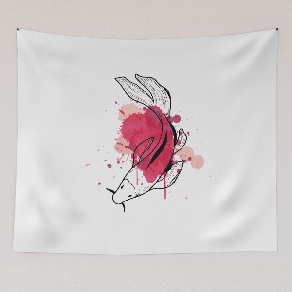 Item preview, Koi pink watercolor designed and sold by ElBeDesigns.