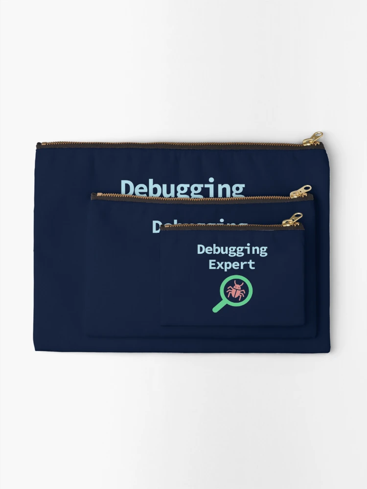 Thumbnail 2 of 4, Zipper Pouch, Debugging Expert, Software Testing, Software Developer, Software Engineer, Computer Science, Programming Humor, Dark designed and sold by Max-Wear.