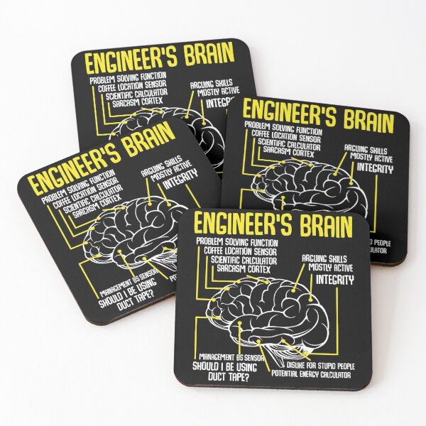 Item preview, Engineer's Brain Funny Engineering Games Process Funny designed and sold by Sashakis.