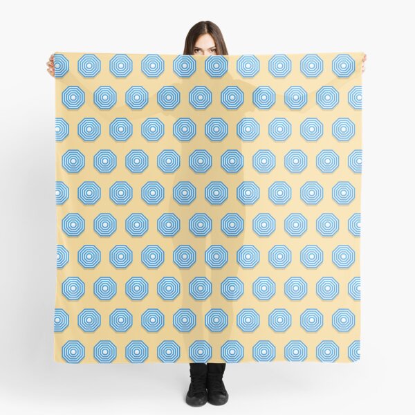 Summer Blue and White Parasol Pattern Scarf