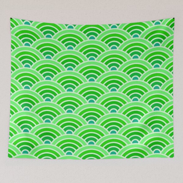 Item preview, Spring Green Seigaiha designed and sold by Sybille-Yates.