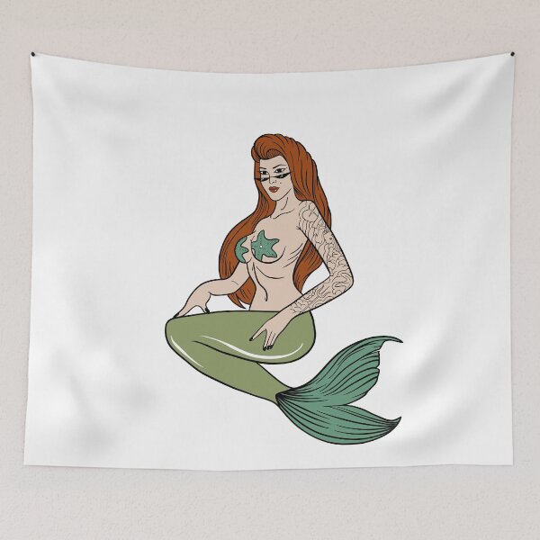Item preview, Tattooed mermaid designed and sold by SYLPAT.