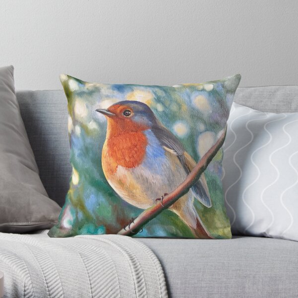 Robin Throw Pillow