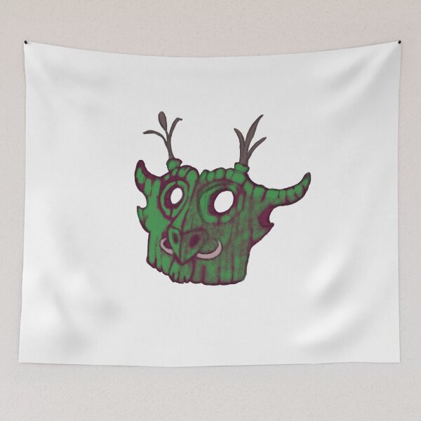 Item preview, Green Boar Tiki Mask designed and sold by TikiGrotto.