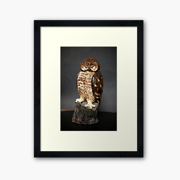 Owl Sculpture Framed Art Print