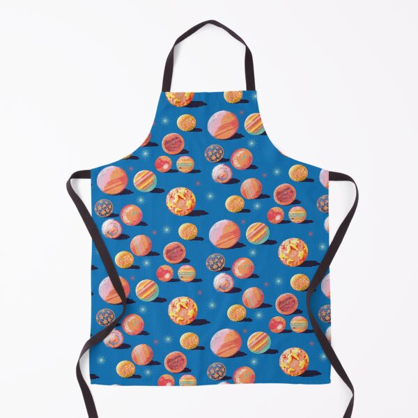 Item preview, Jupiter moons – orange on blue pattern designed and sold by colorofmagic.