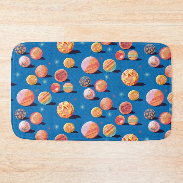 Item preview, Jupiter moons – orange on blue pattern designed and sold by colorofmagic.