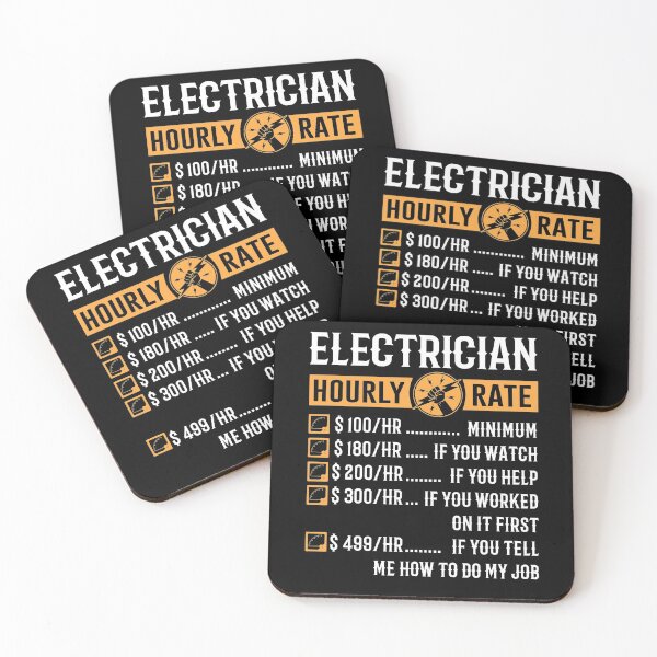 Item preview, Electrician Hourly Rate Funny Electrician Gifts designed and sold by Sashakis.