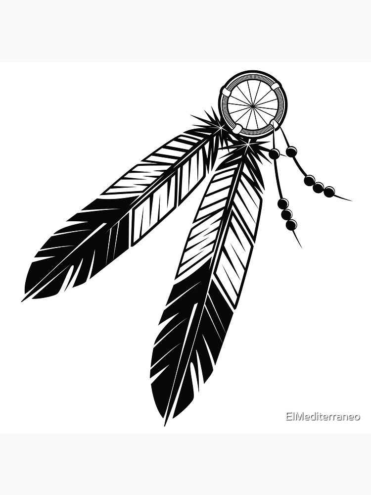 Native dream catcher icon outline vector. Aztec feather 15205213