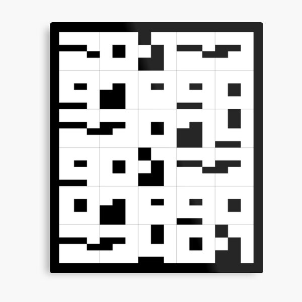 BAJT #1C - Typographic design with display font BAJT. Metal Print