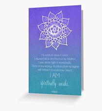 Third Eye Chakra Affirmation Greeting Card
