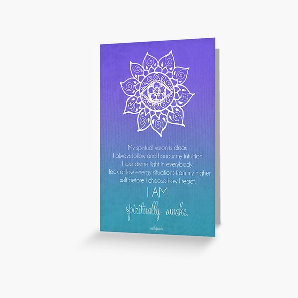 Third Eye Chakra Affirmation Greeting Card