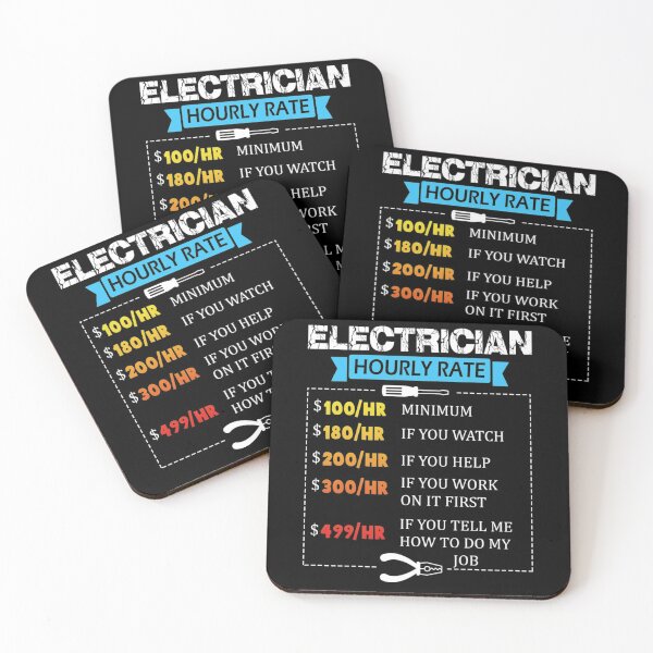 Item preview, Electrician Hourly Rate Funny Electrician Gift designed and sold by Sashakis.