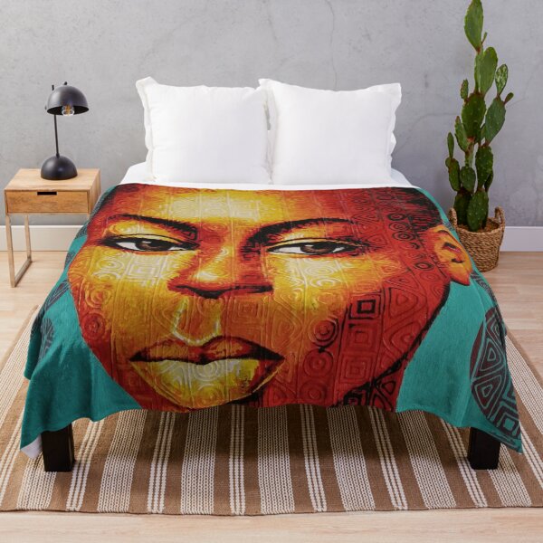 Item preview, Turquiose and orange portrait designed and sold by khalaijimase.