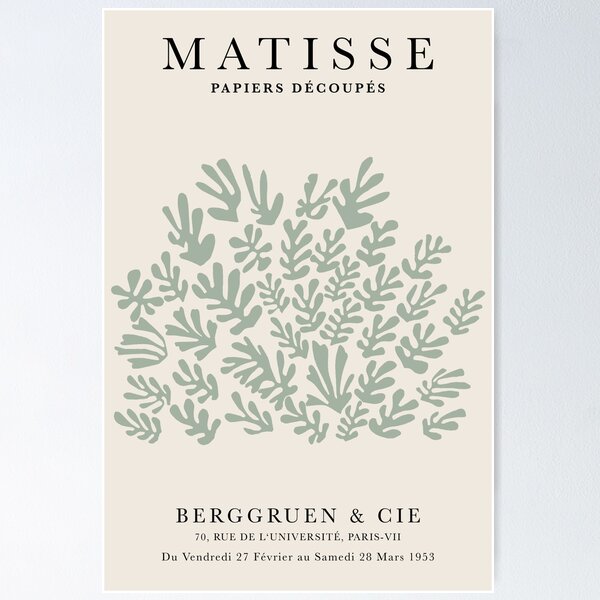 Item preview, Henri Matisse Sheaf, Paper Decoupes Art Light Green, Matisse Cutout's designed and sold by re-make-.