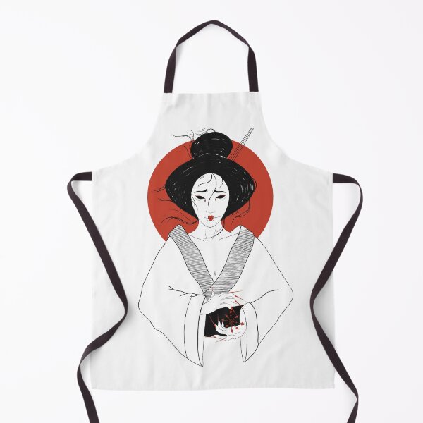 Item preview, Yuki Onna Yokai / Japanese Snow Woman - Japanese Yokai / Japanese Mythology (Black Outline) designed and sold by Diamantina-ai.