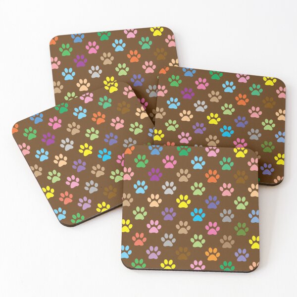 Item preview, Colorful paw prints illustration designed and sold by perlphoto.