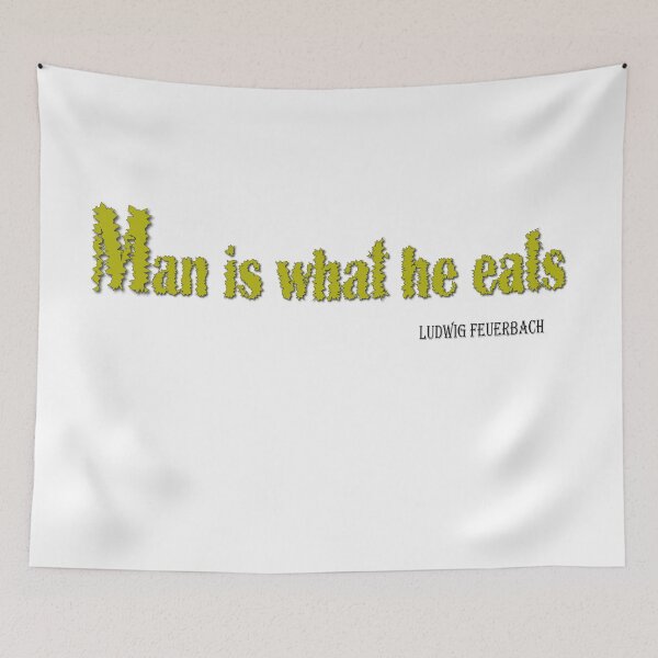 Item preview, Drawn text. Man is what he eats. – Ludwig Feuerbach designed and sold by Murza.