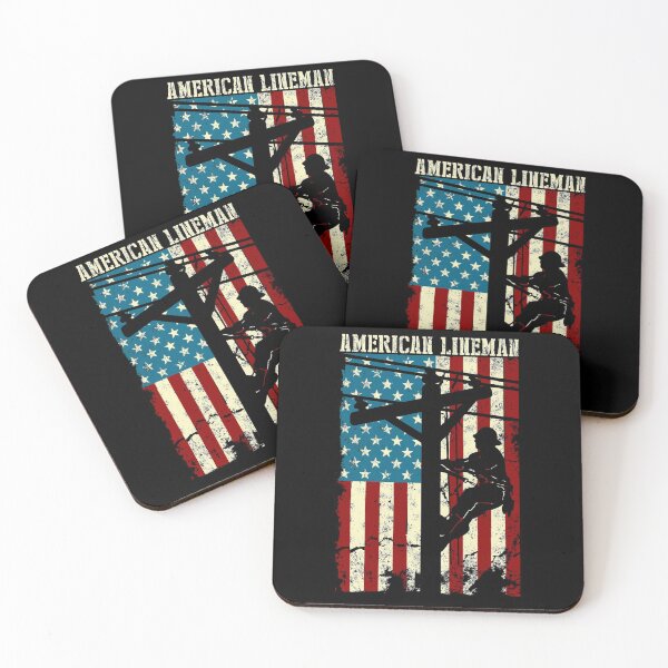 Item preview, Lineman American flag Electric Cable gift Patriotic Lineman designed and sold by Sashakis.