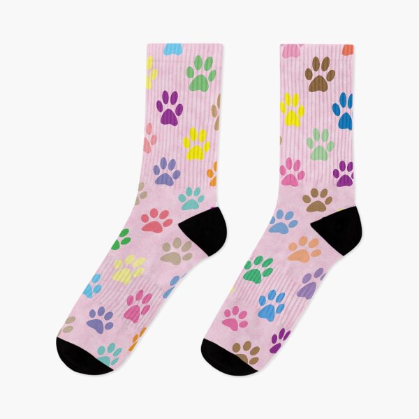 Item preview, Colorful puppy paw prints pattern designed and sold by perlphoto.