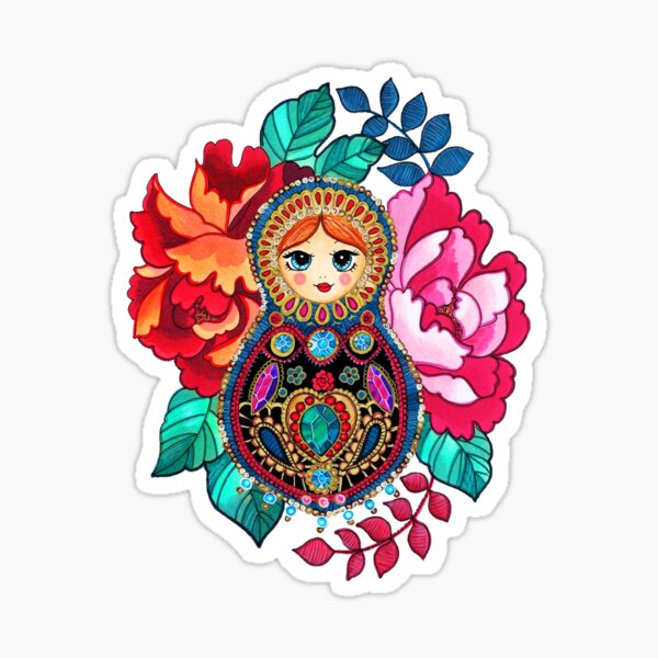 Item preview, Matryoshka jewel, tatoo design designed and sold by Petitelulu.