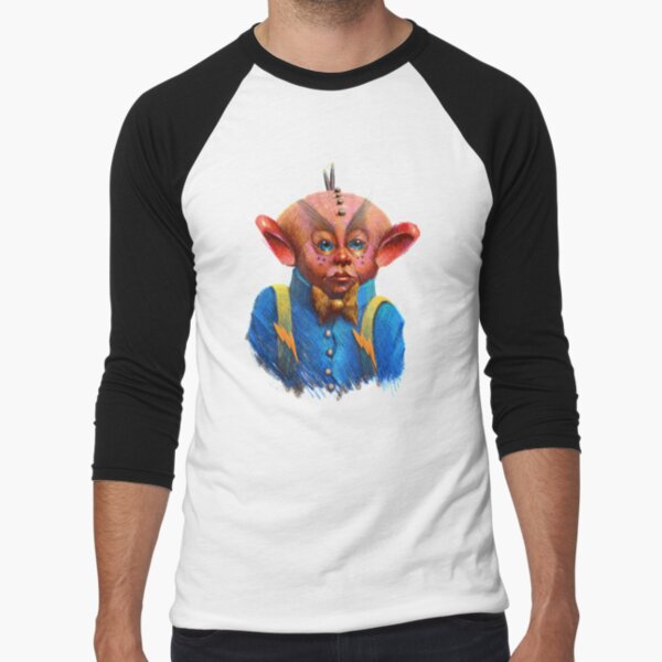 ALFALFA, THE EXTRA TERRESTRIAL Baseball ¾ Sleeve T-Shirt