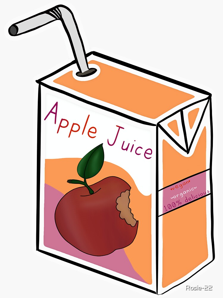 Aesthetic Apple Juice Box Sticker By Rosie 22 Redbubble