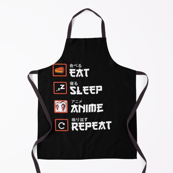 Item preview, Eat Sleep Anime Repeat - Kawaii Otaku Japan Kanji designed and sold by Ibu83.