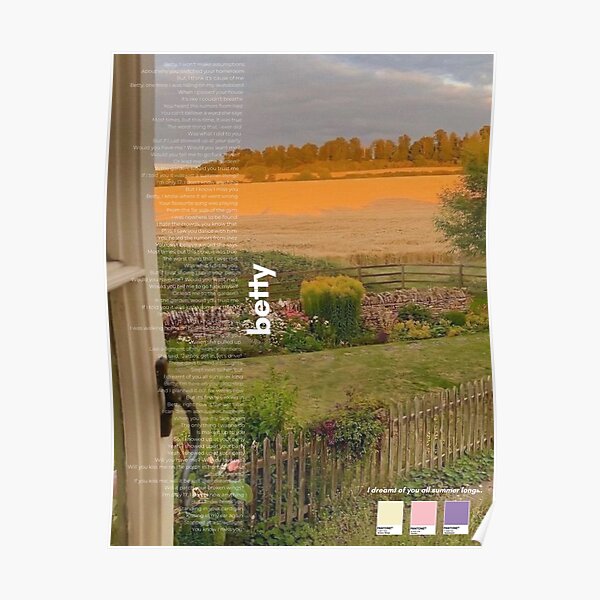 Betty Taylor Swift Poster Folklore Poster