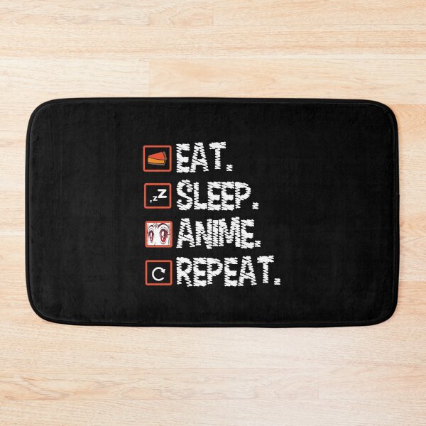 Item preview, Eat Sleep Anime Repeat - Kawaii Otaku Japan Kanji designed and sold by Ibu83.