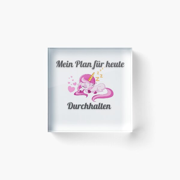Item preview, Mein Plan für heute Durchhalten. Einhorn Design designed and sold by Aedrikan.