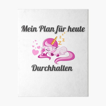 Artikel-Vorschau von Mein Plan für heute Durchhalten. Einhorn Design, designt und verkauft von Aedrikan.