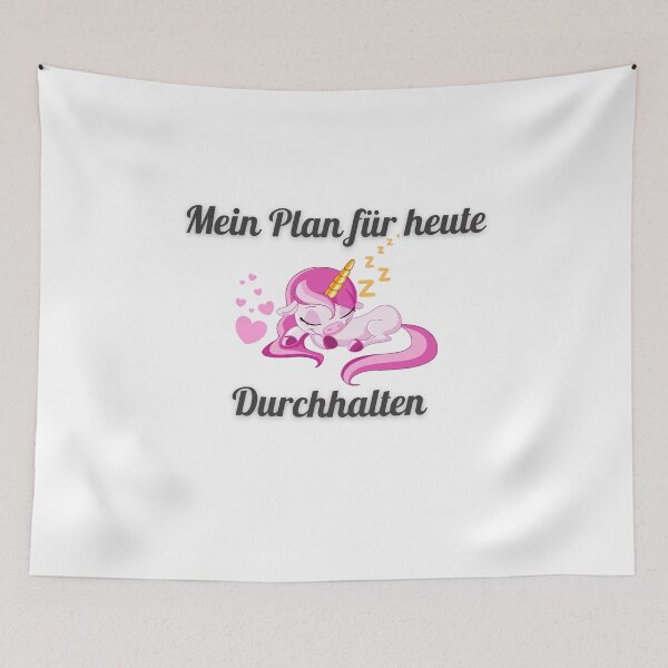 Item preview, Mein Plan für heute Durchhalten. Einhorn Design designed and sold by Aedrikan.