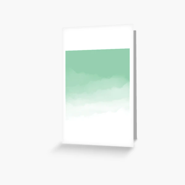 Seafoam Green Watercolor Ombre (seafoam green/white) Greeting