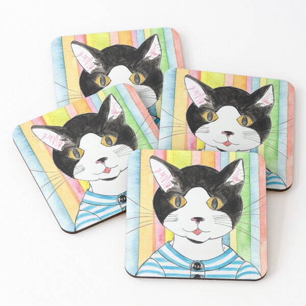 Item preview, Porg the Cat on Stripes - Oliver Poons Children's Character designed and sold by oliverpoons.
