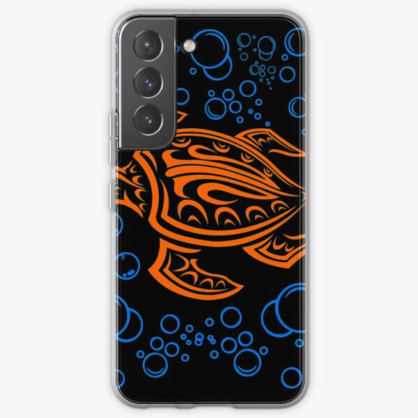 Tortue de mer tribale orange océan Coque souple Samsung Galaxy