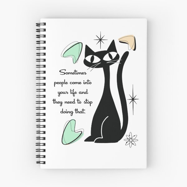 Item preview, Some People Come Into Your Life Snarky 50's Cat designed and sold by Dotblossom.