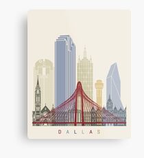Dallas Skyline Poster Metalldruck