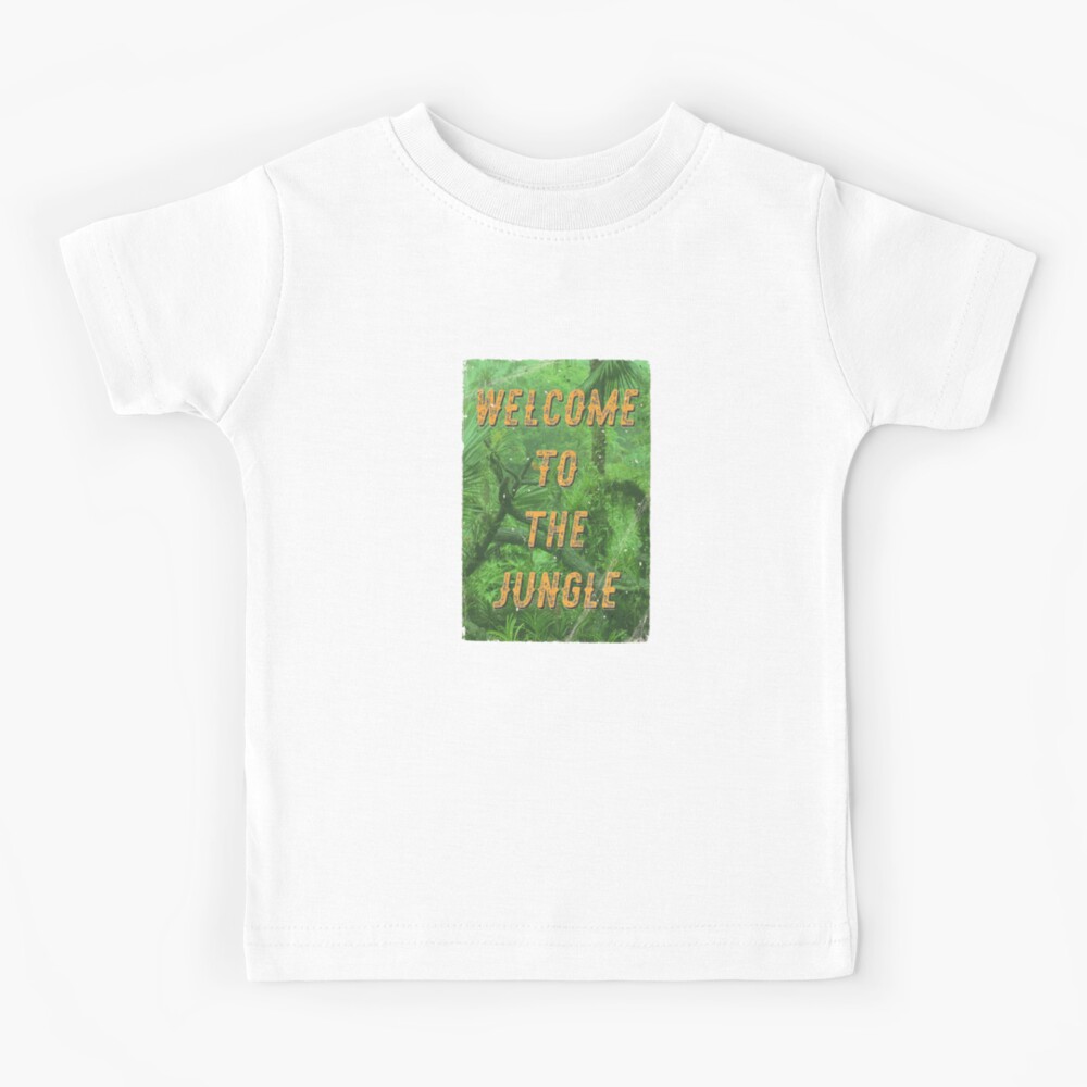 KFig21 Welcome to The Jungle - Black Kids T-Shirt