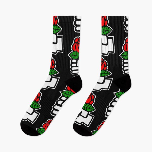 Item preview, Socialist Rose (Black Background) designed and sold by Good-Looking Corpse.